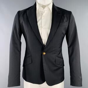VIVIENNE WESTWOOD Size 36 Black Wool Single Breasted Sport Coat